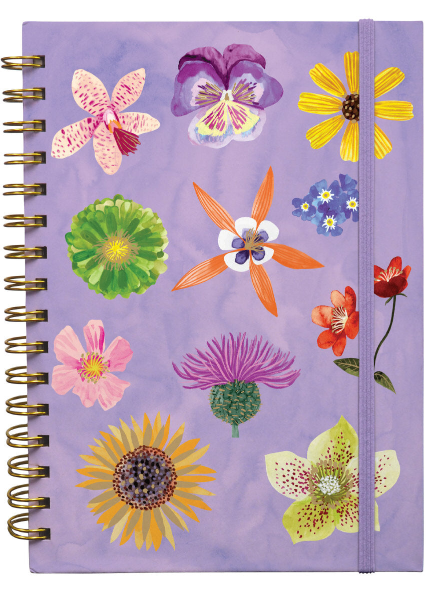 Roger la Borde Floral Supernova A5 Wiro Book featuring artwork by Katie Vernon