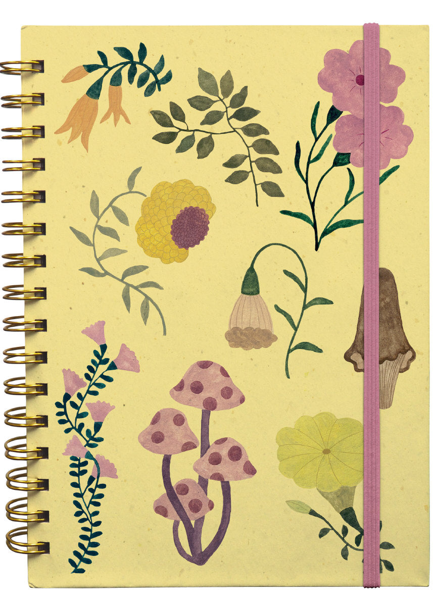 Roger la Borde Flora and Fungi A5 Wiro Book featuring artwork by Roger la Borde