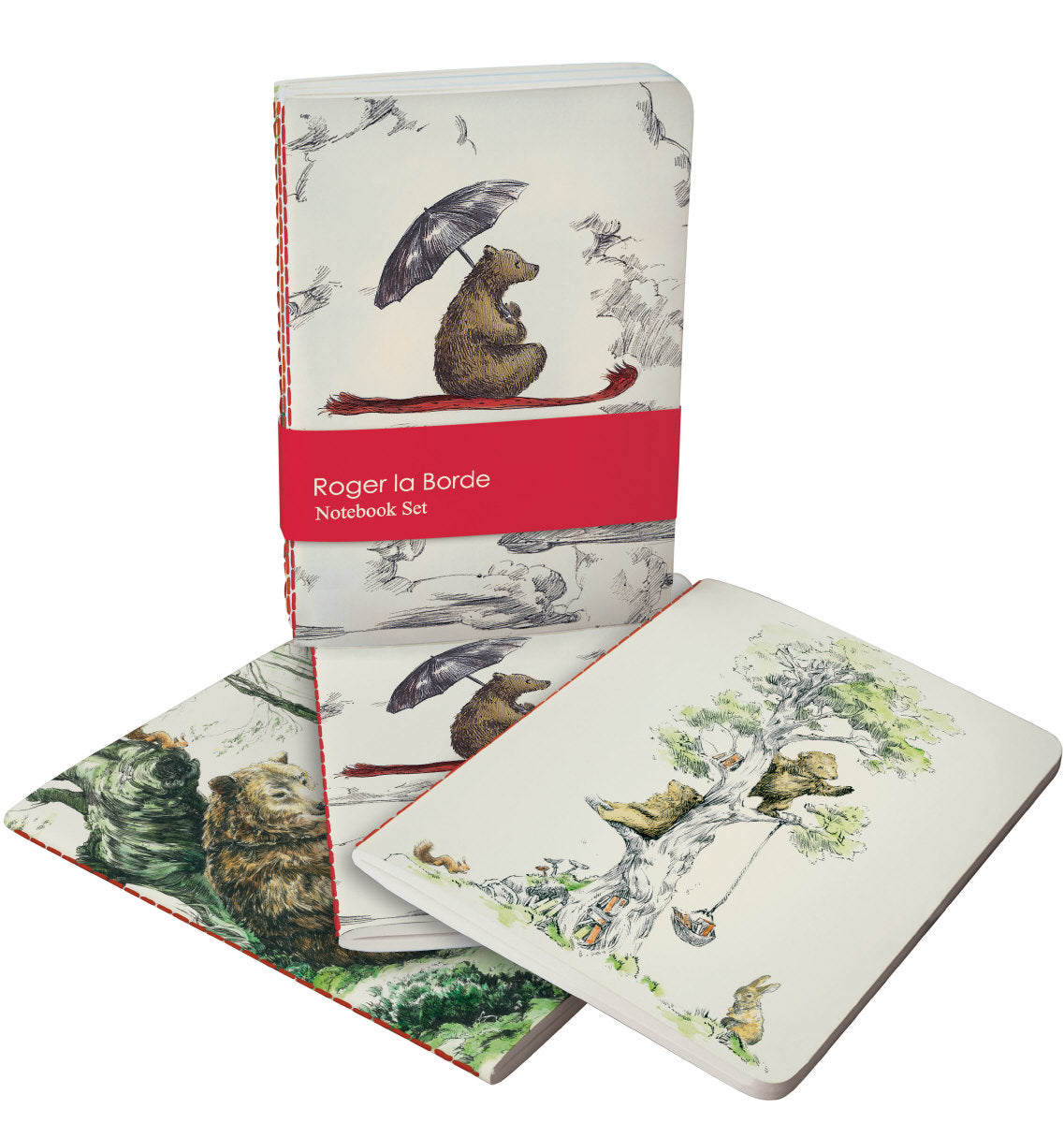 Roger la Borde Flying Bear A6 Softback Journal Set featuring artwork by Elise Hurst
