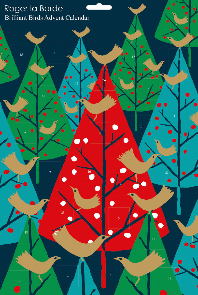 Roger la Borde Brilliant Birds Advent calendar featuring artwork by Roger la Borde