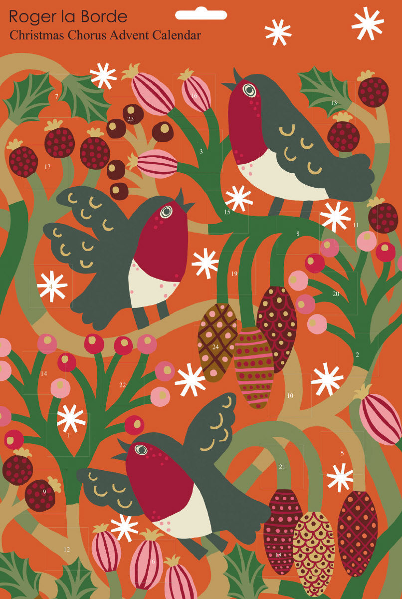 Roger la Borde Christmas Chorus Advent calendar featuring artwork by Monika Forsberg