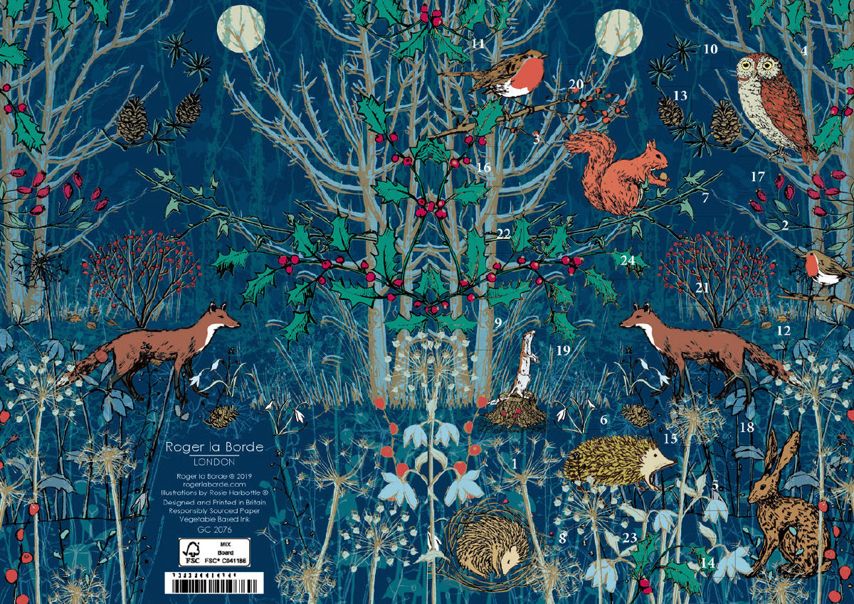 Roger la Borde Winters Tale Advent calendar card featuring artwork by Roger la Borde