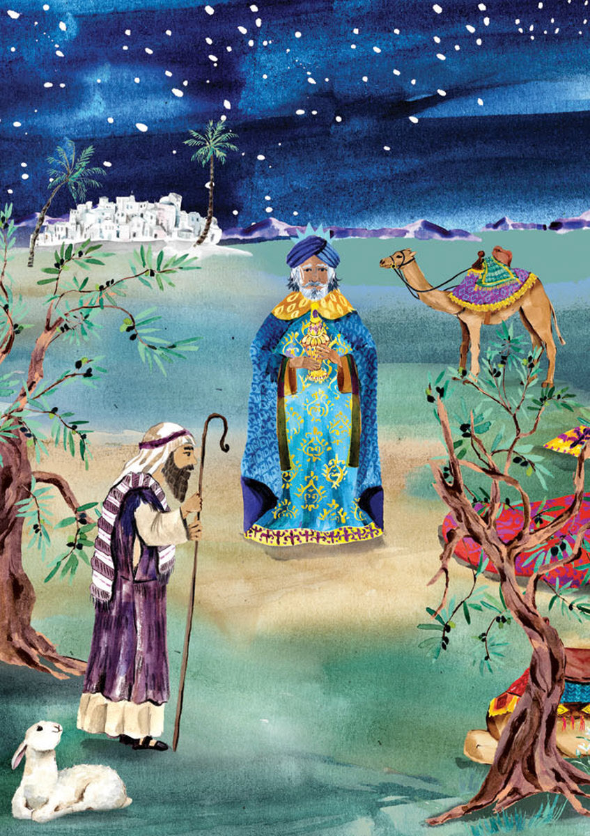 Roger la Borde The Christmas Story Advent calendar card featuring artwork by Fay Ford