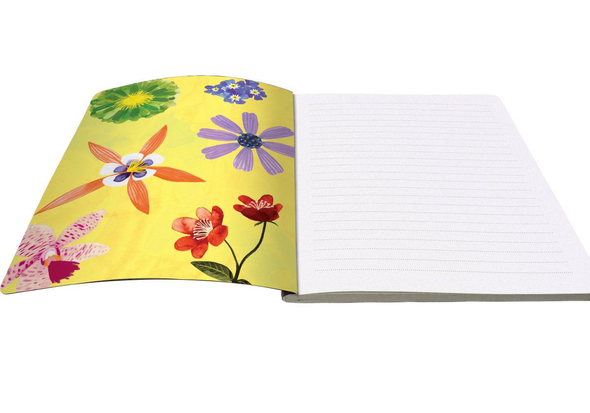 Roger la Borde Floral Supernova A5 Softback Journal featuring artwork by Katie Vernon