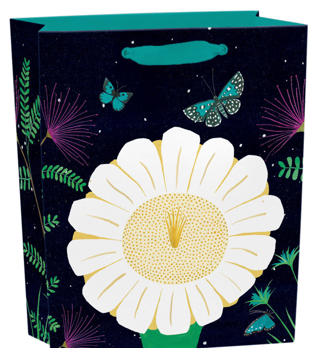 Roger la Borde Night Flower Small Gift Bag featuring artwork by Lara Hawthorne