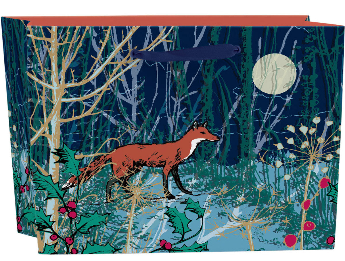 Roger la Borde Winters Tale Large Landscape Gift Bag featuring artwork by Roger la Borde