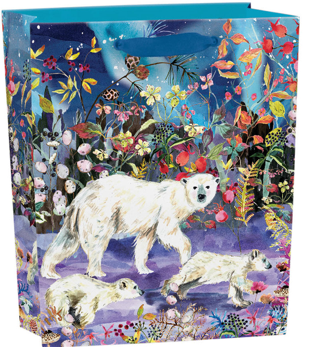 Roger la Borde Aurora Bears Small Gift Bag featuring artwork by Fay Ford