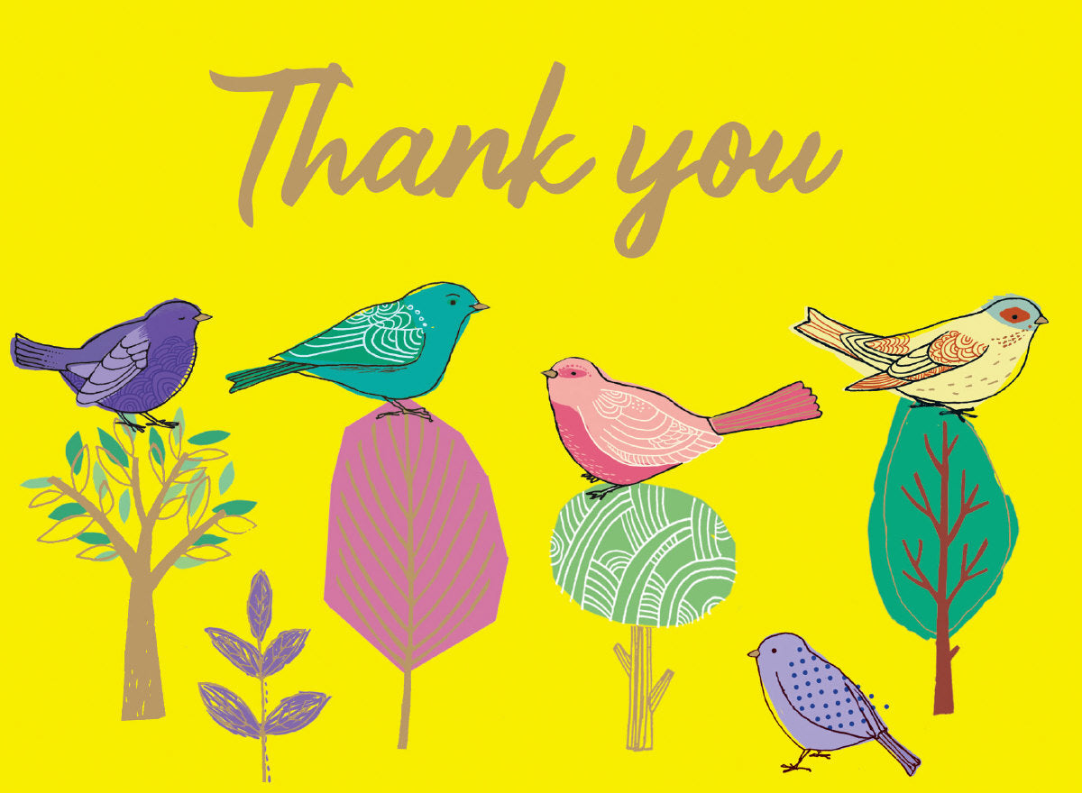 Roger la Borde Modern Birds Chic Notecard Box featuring artwork by Repeat Repeat