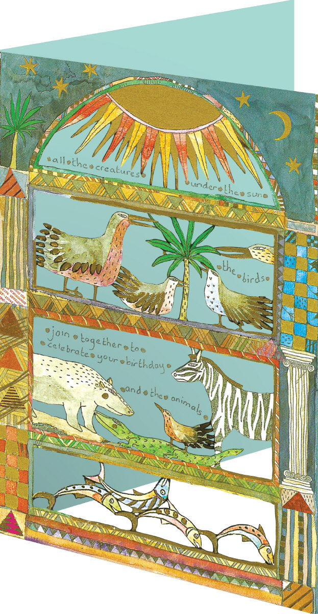 Roger la Borde Signs and Wonders Lasercut card featuring artwork by Jane Ray