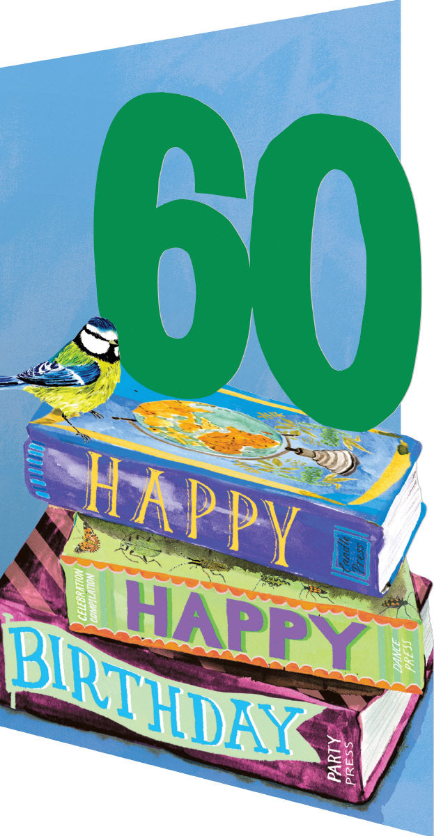 Roger la Borde Bookstack Lasercut card featuring artwork by Fay Ford