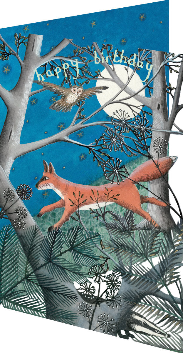 Roger la Borde Abundance Lasercut card featuring artwork by Jane Ray