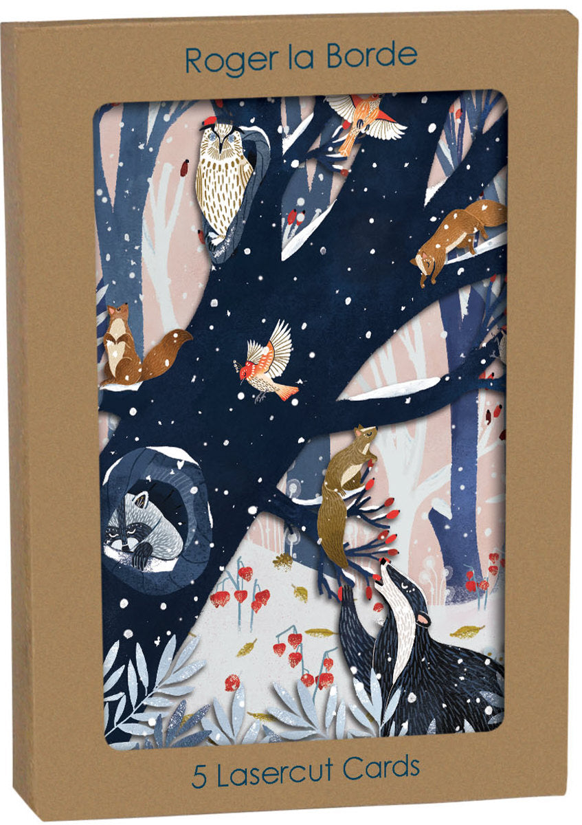 Roger la Borde Wild Wood Hideaway Lasercut Card featuring artwork by Antoana Oreski