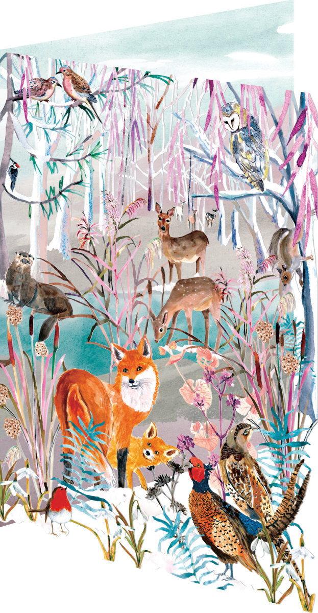 Roger la Borde Wild Winters Song Lasercut Card featuring artwork by Fay Ford