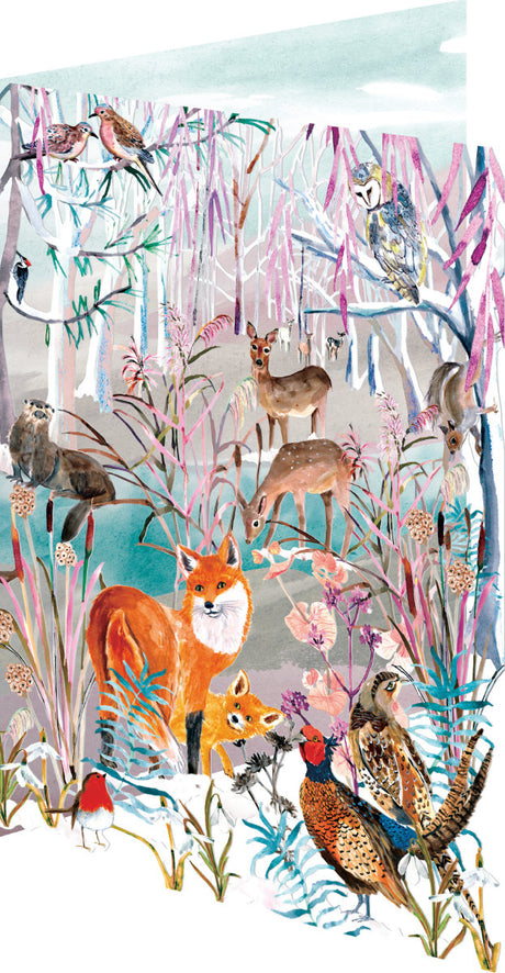 Roger la Borde Wild Winters Song Lasercut Card featuring artwork by Fay Ford