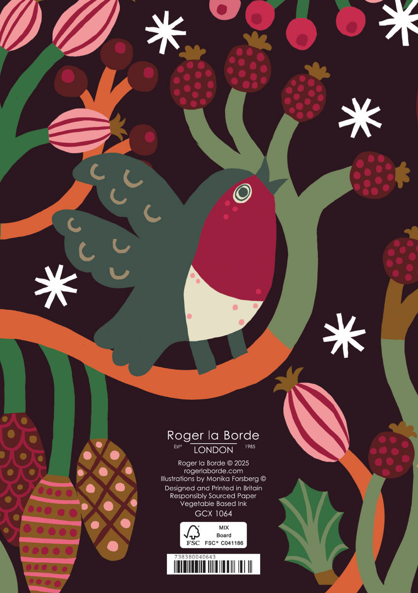 Roger la Borde Christmas Chorus Standard Card featuring artwork by Monika Forsberg