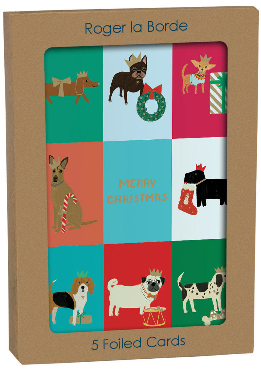 Roger la Borde Dog Checkerboard Standard Card featuring artwork by Anne Bentley