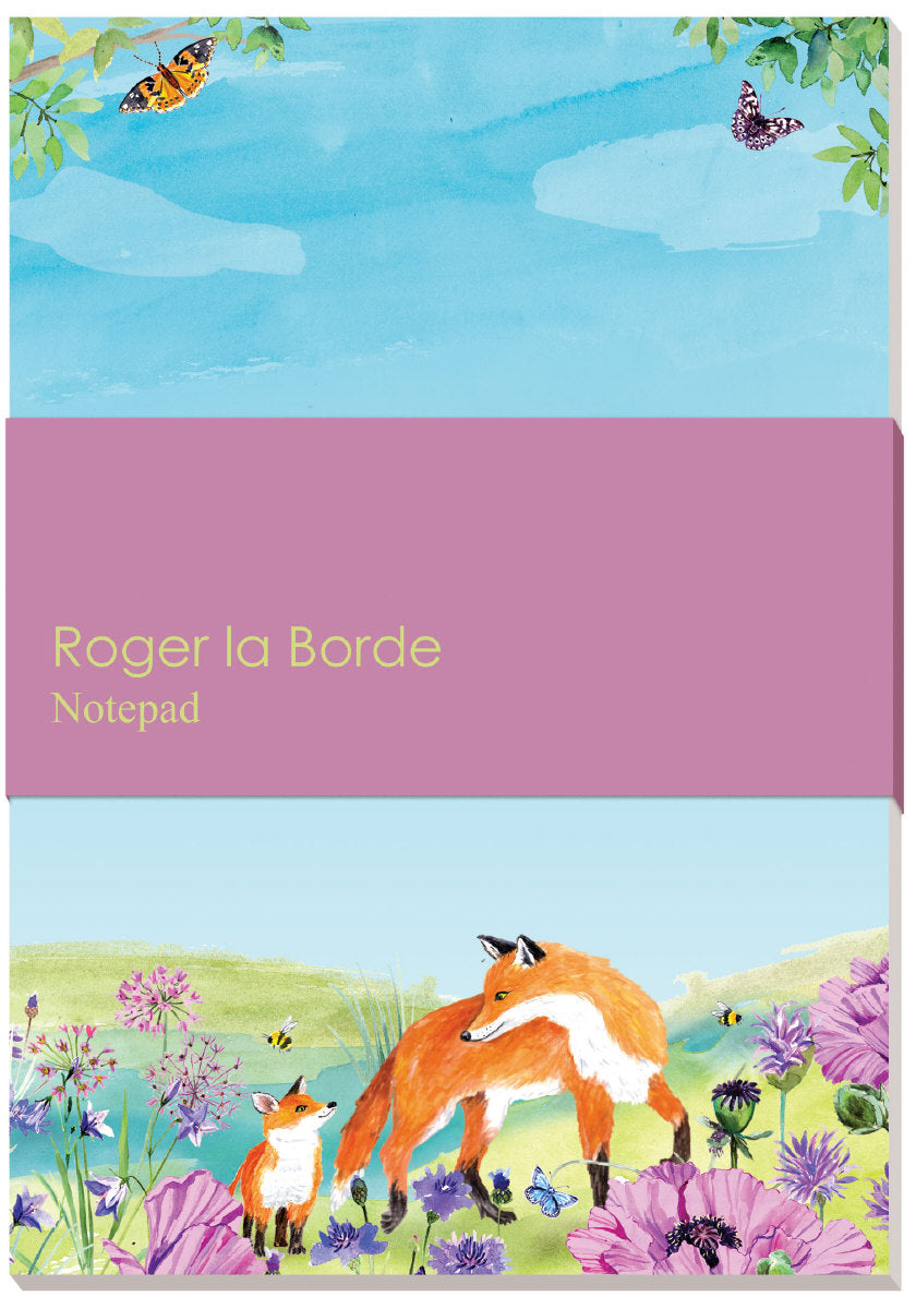 Roger la Borde Sunny and Wild Notepad featuring artwork by Fay Ford