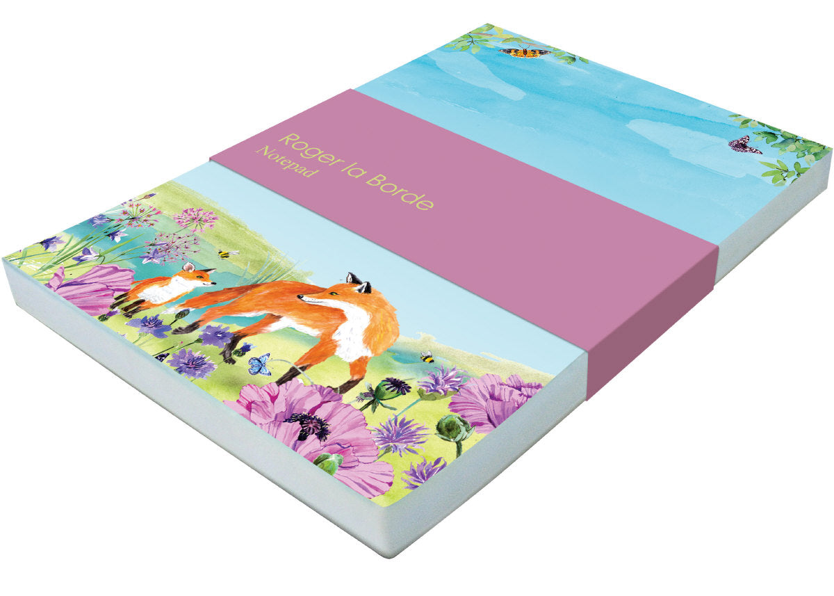 Roger la Borde Sunny and Wild Notepad featuring artwork by Fay Ford