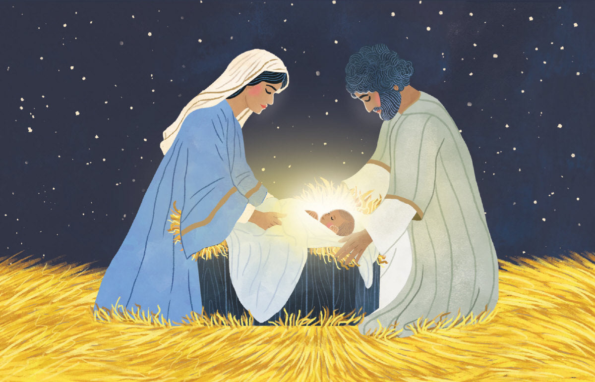Roger la Borde Away in the Manger Gold Foil Card Pack featuring artwork by Antoana Oreski