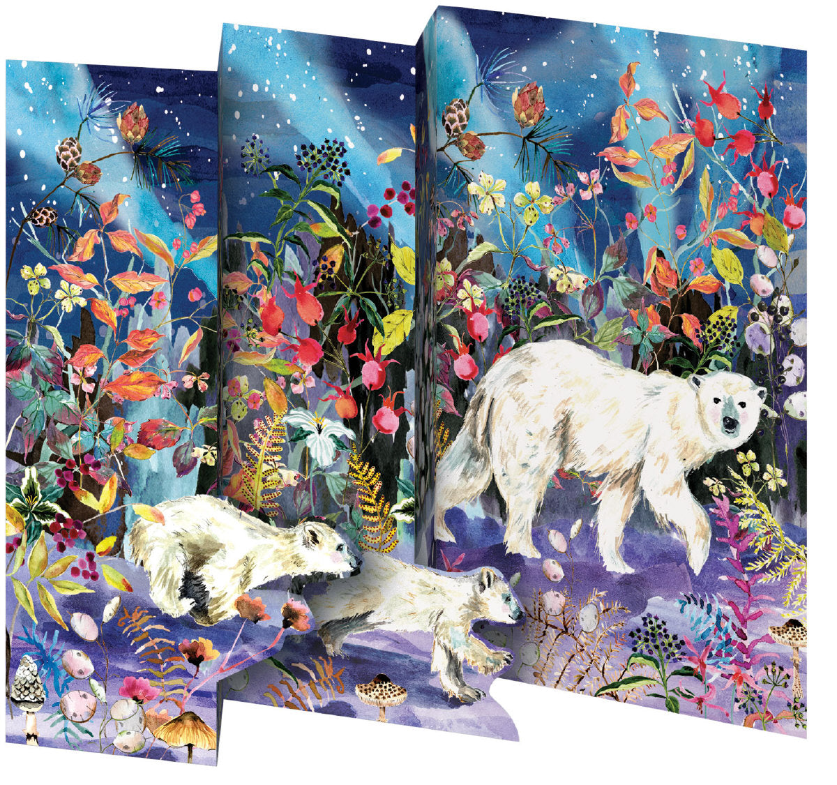 Roger la Borde Aurora Bears Tri-fold Card Pack featuring artwork by Fay Ford