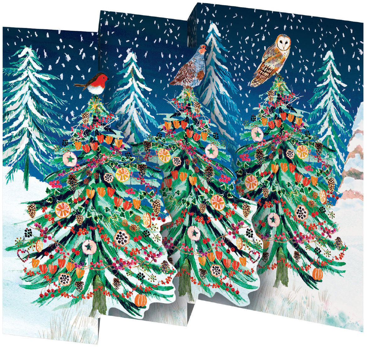 Winter's Song Trees Tri-fold Card Pack pack