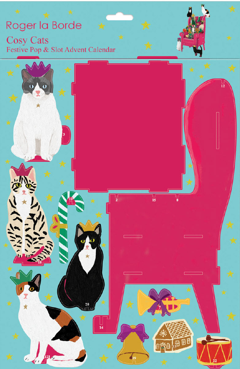 Roger la Borde Chouchou Chat Pop & Slot Advent Large featuring artwork by Anne Bentley