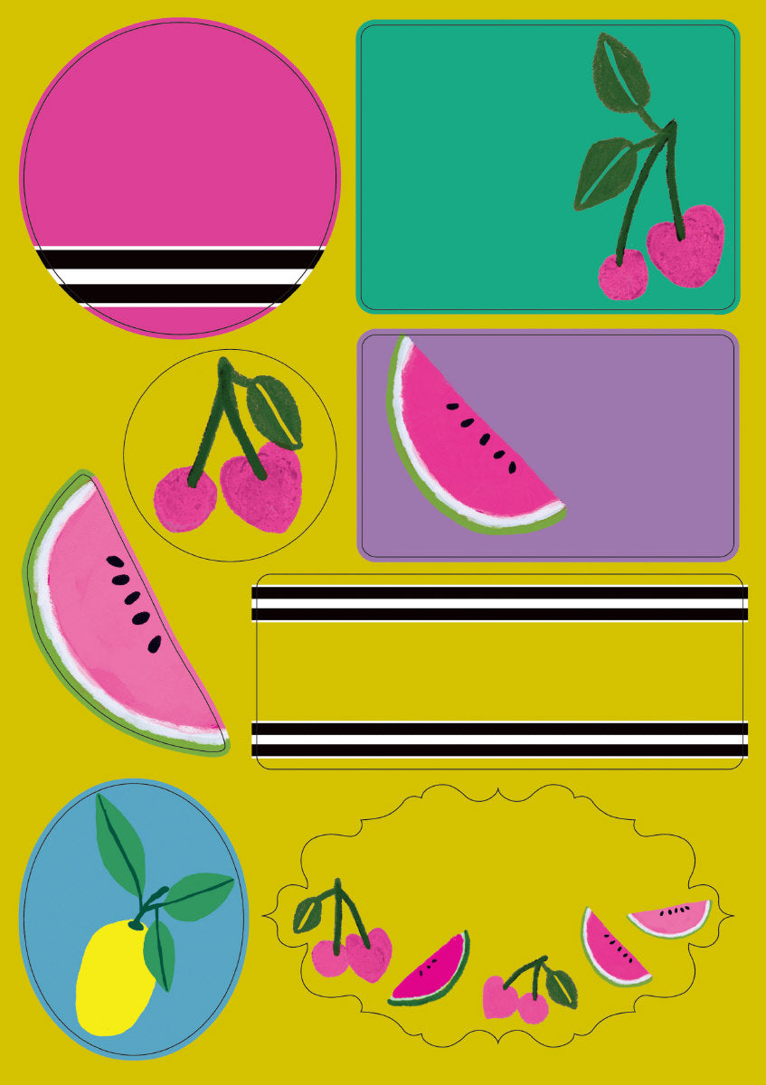 Roger la Borde Riviera Sticker Label Sheets featuring artwork by Roger la Borde