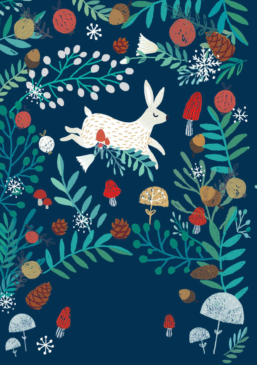 Roger la Borde Wild Wood Hideaway Advent calendar card featuring artwork by Antoana Oreski
