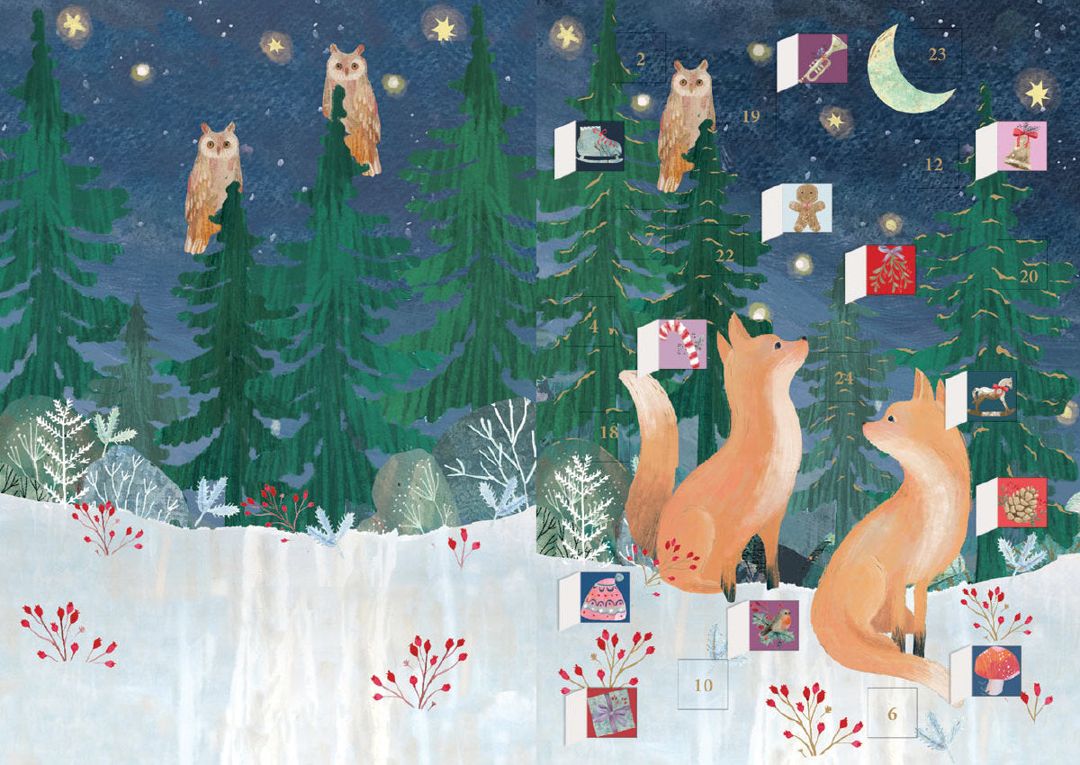 Roger la Borde Daydreamers Advent calendar card featuring artwork by Kendra Binney