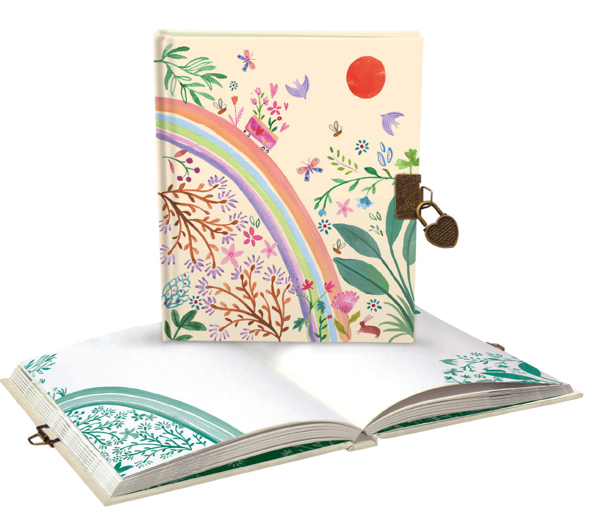 Roger la Borde Over the Rainbow Lockable notebook featuring artwork by Rosie Harbottle