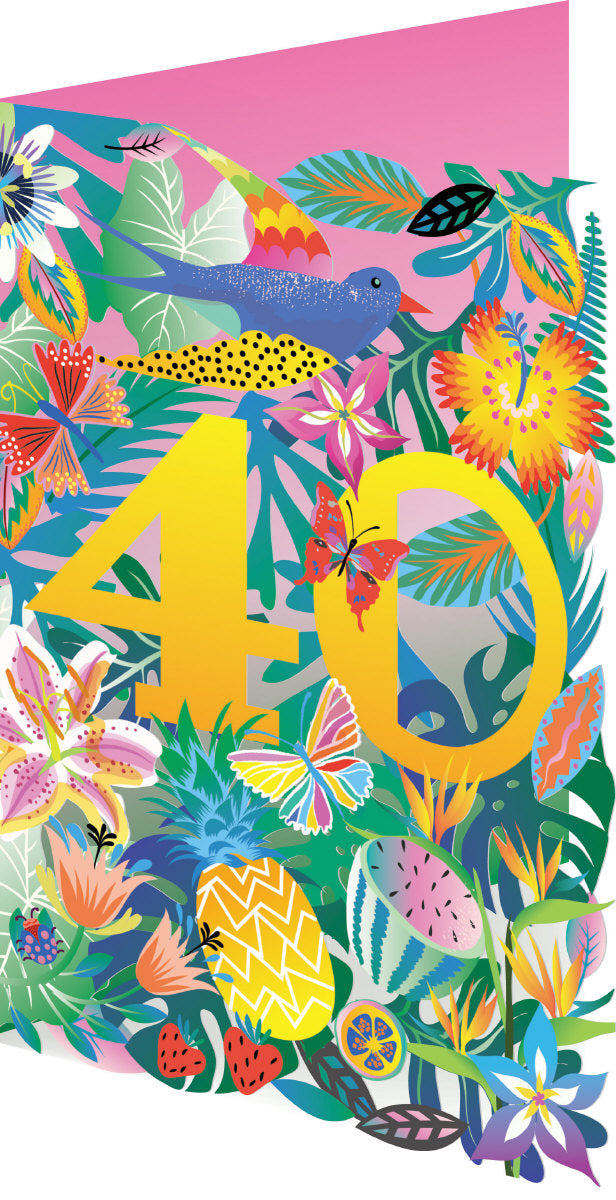 Roger la Borde Tropical Lasercut card featuring artwork by Roger la Borde