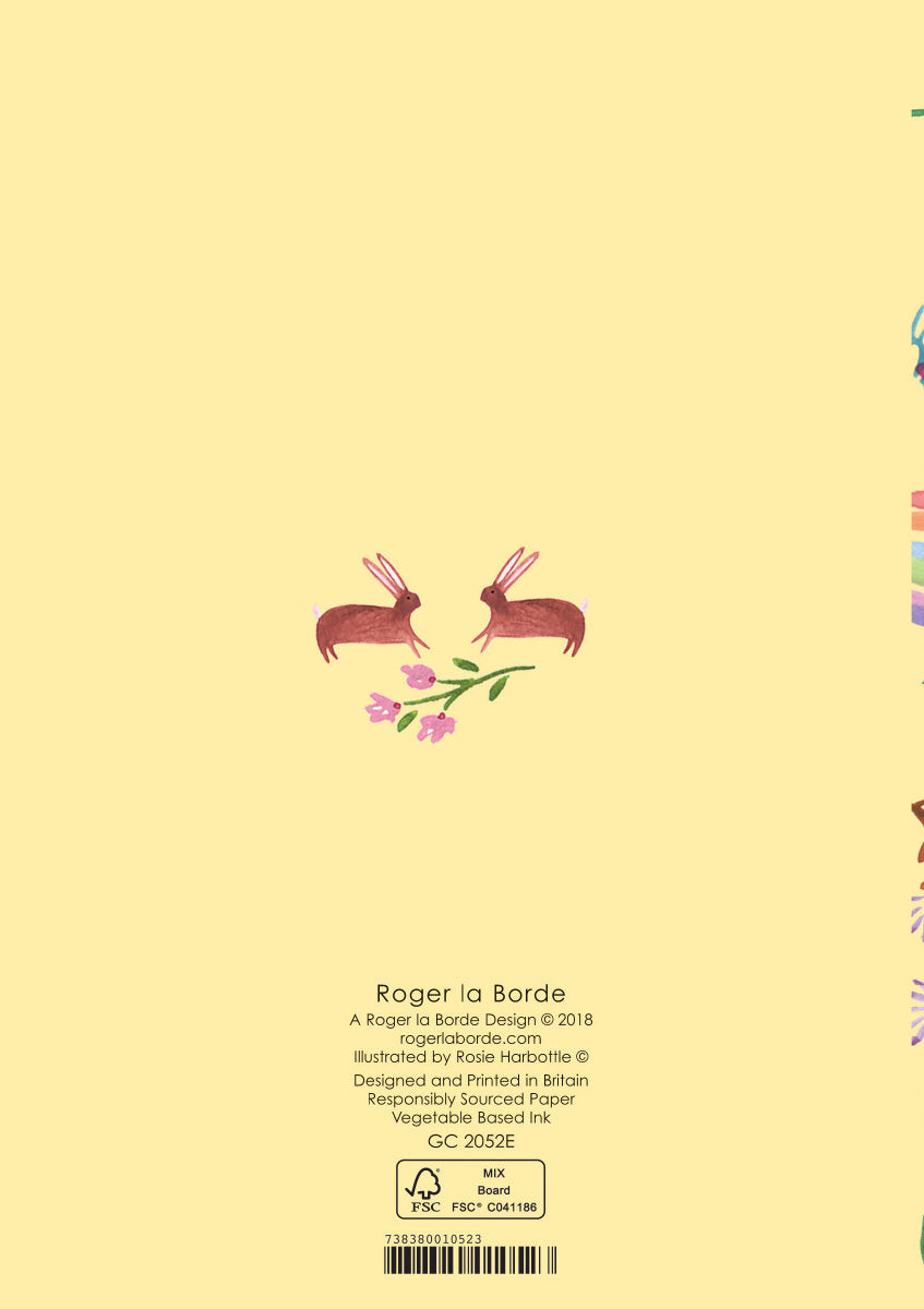 Roger la Borde Over the Rainbow Standard card featuring artwork by Rosie Harbottle