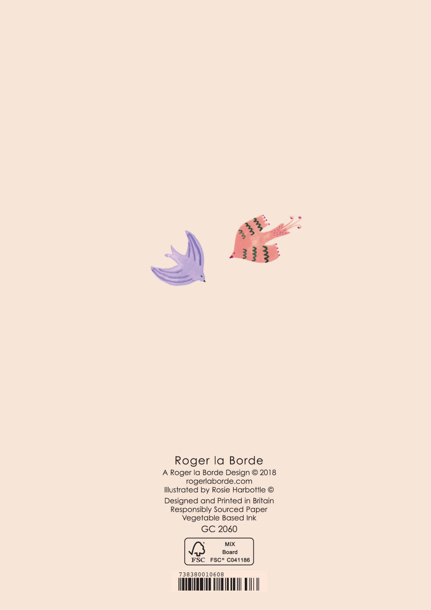 Roger la Borde Over the Rainbow Standard card featuring artwork by Rosie Harbottle