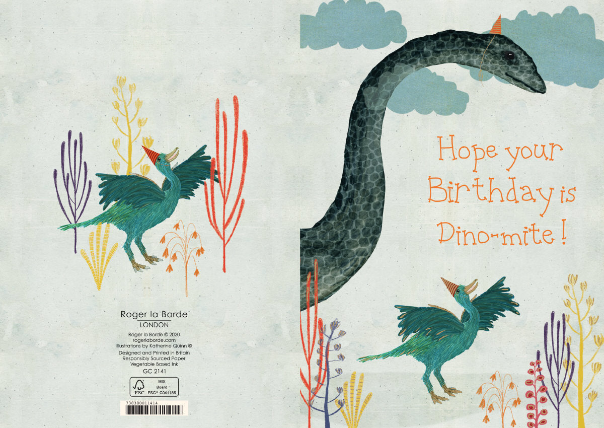 Roger la Borde Dino Mighty Standard card featuring artwork by Katherine Quinn