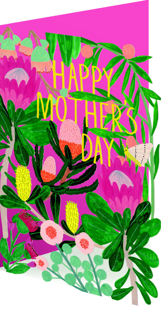 Roger la Borde King Protea Lasercut card featuring artwork by Kate Pugsley