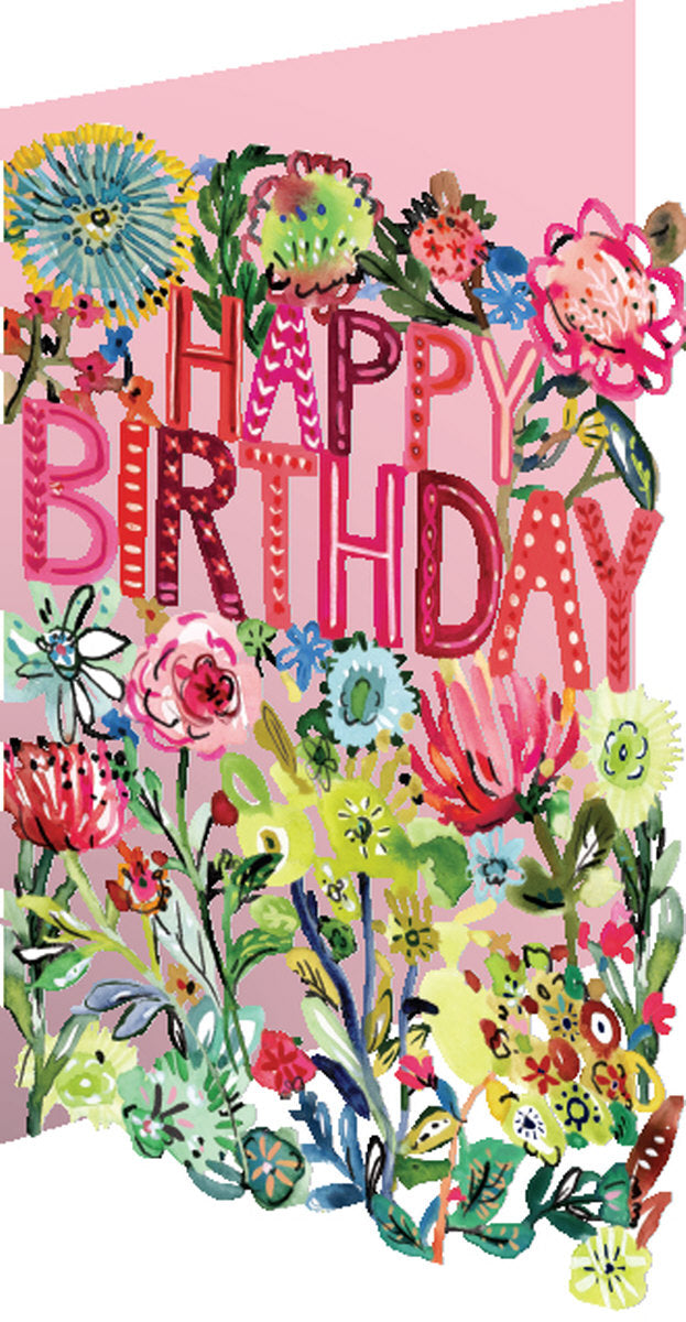 Roger la Borde Wild Batik Lasercut card featuring artwork by Jennifer Orkin Lewis