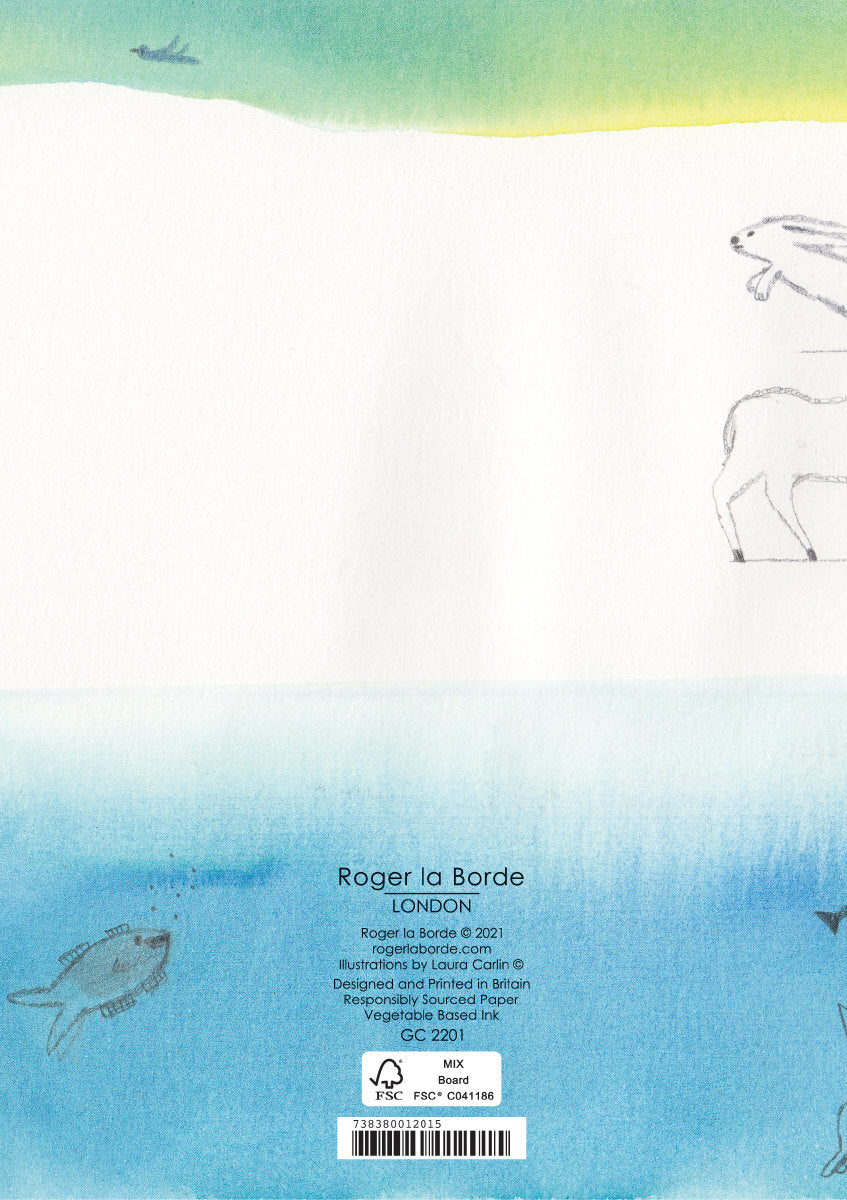 Roger la Borde Wilderness Greeting card featuring artwork by Laura Carlin
