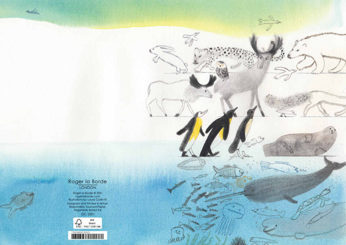 Roger la Borde Wilderness Greeting card featuring artwork by Laura Carlin