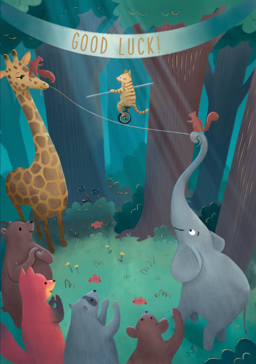 Roger la Borde Menagerie Greeting card featuring artwork by Jennifer M Potter