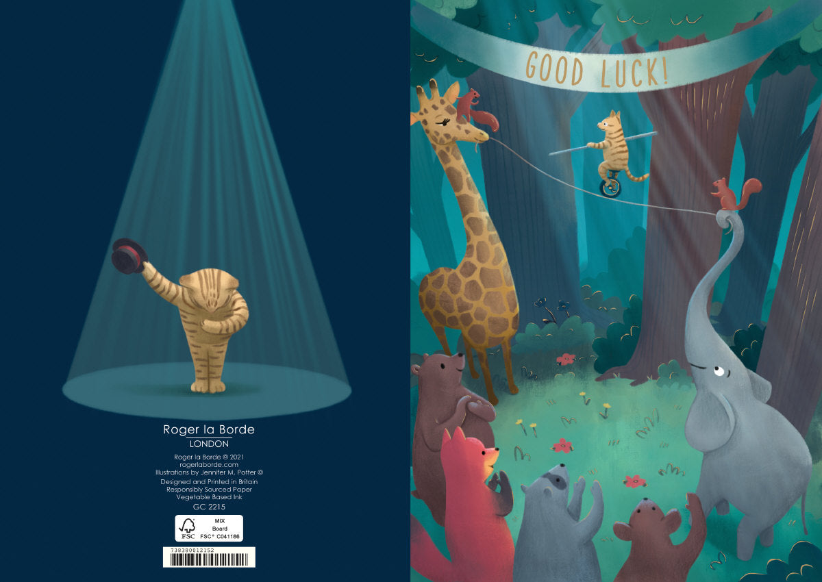 Roger la Borde Menagerie Greeting card featuring artwork by Jennifer M Potter