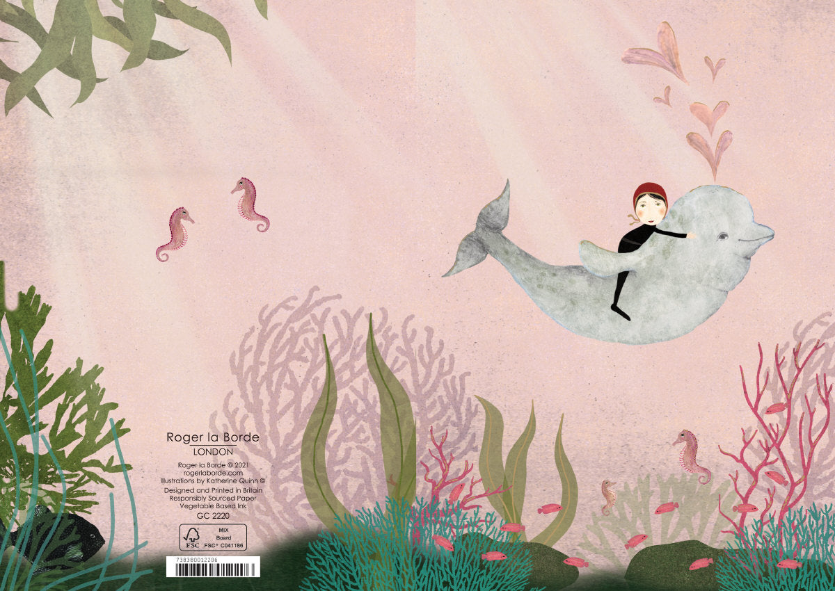 Roger la Borde Whale Song Greeting card featuring artwork by Katherine Quinn