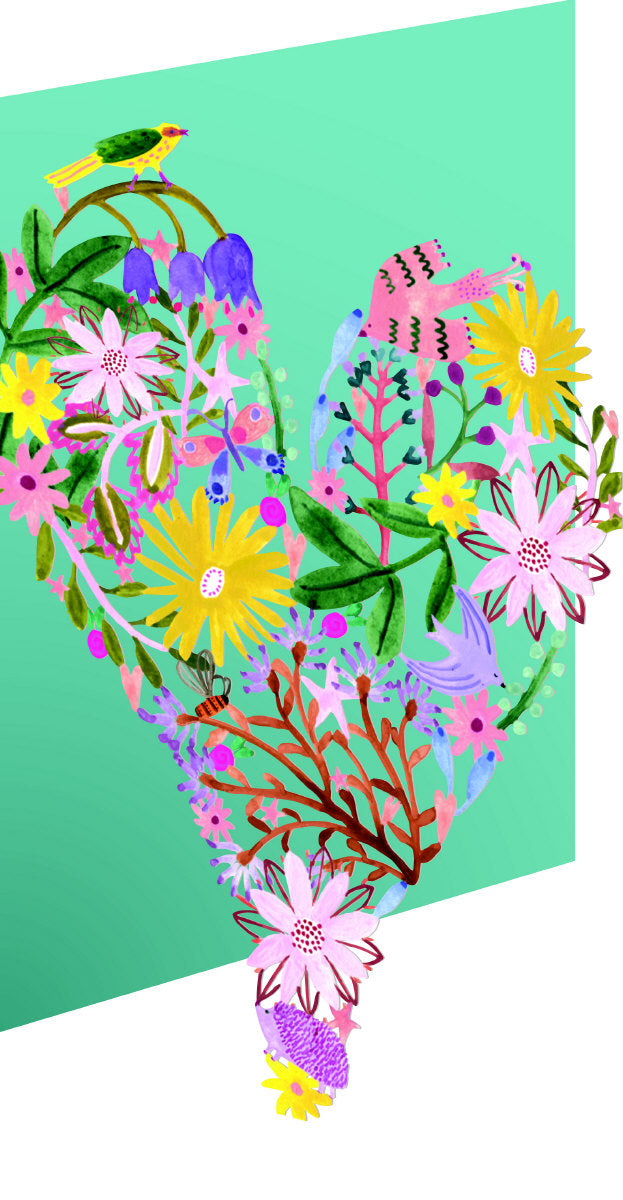 Roger la Borde Over the Rainbow Lasercut card featuring artwork by Rosie Harbottle