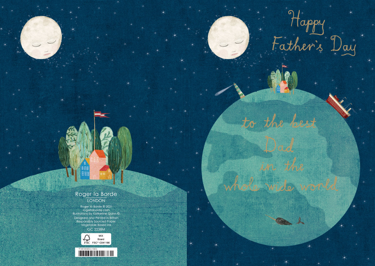 Roger la Borde Night and Day Greeting card featuring artwork by Katherine Quinn