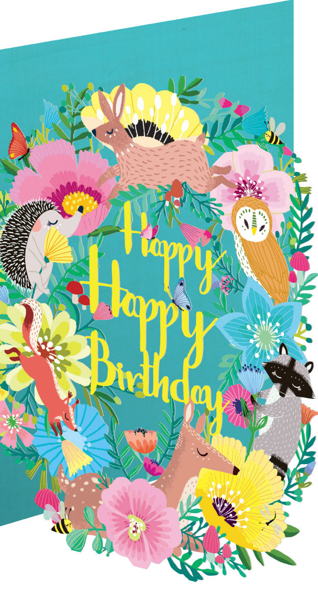 Roger la Borde Summer Forrest Lasercut card featuring artwork by Antoana Oreski