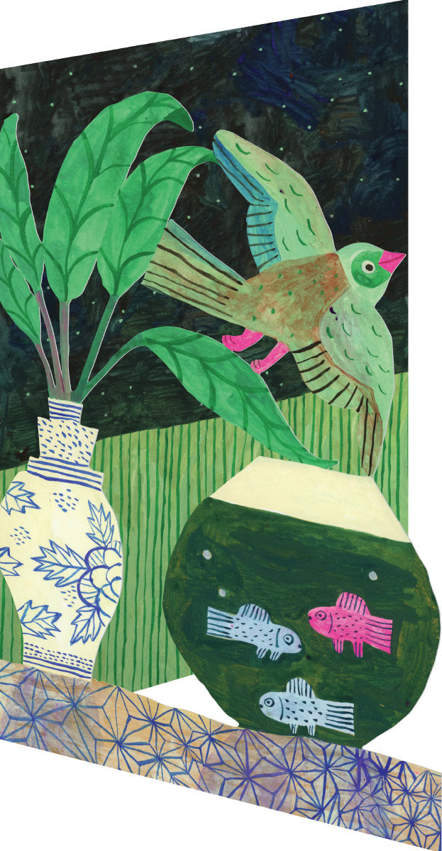 Roger la Borde Starflower Lasercut card featuring artwork by Monika Forsberg