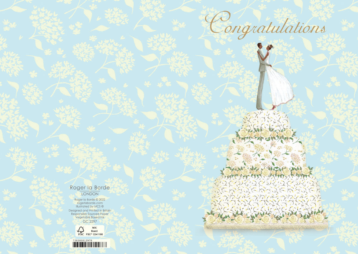 Roger la Borde Wedding Dress Parade Greeting card featuring artwork by Roger la Borde