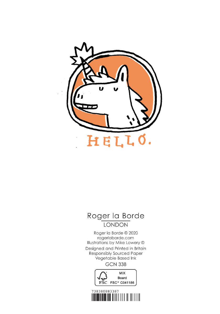 Roger la Borde Two Tone Petite Card featuring artwork by Mike Lowery