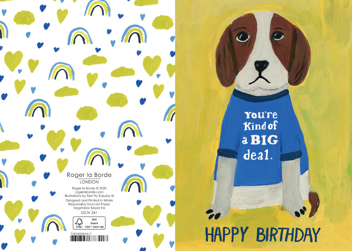 Roger la Borde Pup Talk Petite Card featuring artwork by Terri Fry Kasuba