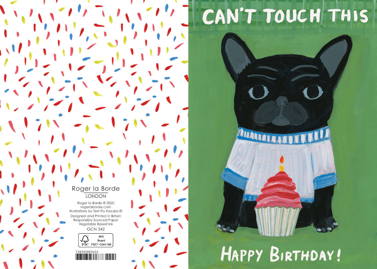Roger la Borde Pup Talk Petite Card featuring artwork by Terri Fry Kasuba