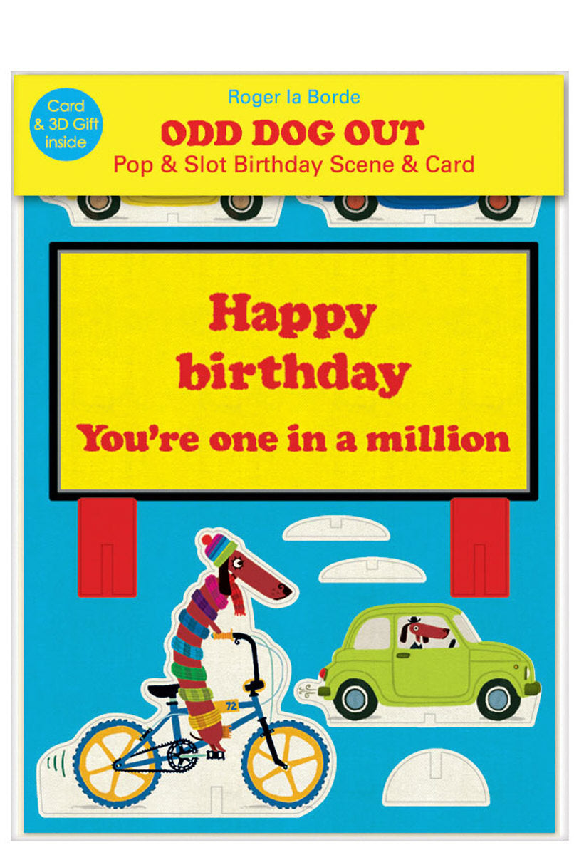 Roger la Borde Odd Dog Out Pop & Slot Card featuring artwork by Rob Biddulph